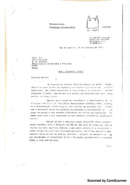 Carta de Guilardo Martins ALves e Antonio Sergio da Silva Arouca expondo projeto do Peses solicit...