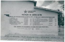 Prefeitura Municipal de Icapuí (CE) - Mural com a prestação de contas