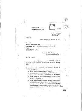 Carta de Antonio Sérgio da Silva Arouca (coordenador Peses/Peppe) para Emanuel Gonçalves Memo (co...