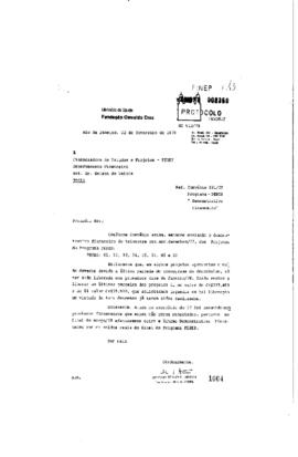 Carta de Antonio Sergio da Silva Arouca (Coordenador do Peses/Peppe) para Delson de Vallois (Coor...