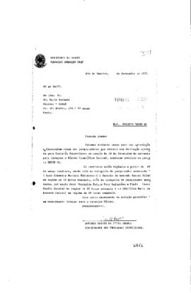 Carta de Antonio Sergio da Silva Arouca (Coordenador do Peses/Peppe) para Mario Machado (diretor ...