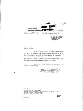 Ofício de Antonio Barros Correa Neto (chefe de gabinete da Fiocruz) para Marcelo de Paiva Abreu (...