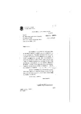 Carta de  Antonio Sérgio da Silva Arouca (coordenador do Peses) para Fabio Celso de Macedo Soares...