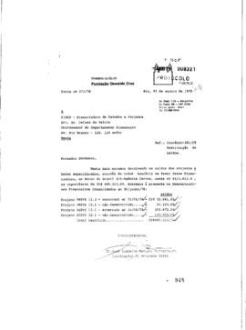 Carta de Luiz Clemente Mariani Bittencourt (coordenador do Peppe) para Delson de Valois (Chefe do...