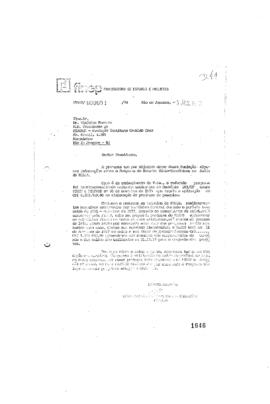 Carta de Fábio Celso de Macedo Soares Guimarães (diretor da Finep) para Vinicius da Fonseca (pres...