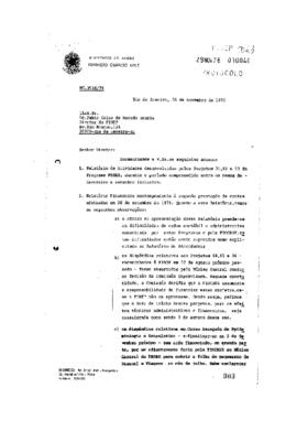 Carta de Antônio Sergio da Silva Arouca ; Marcio de Azevedo Diniz (Coordenador do Peses/Peppe; Ad...