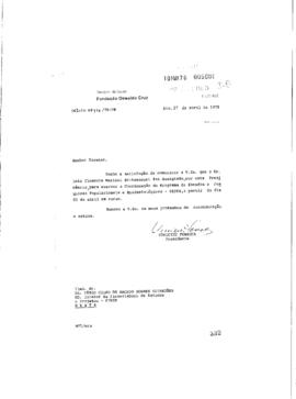 Carta de Vinícius da Fonseca (preswidente da Fiocruz para Fábio Celso de Macedo Soares Guimarães ...