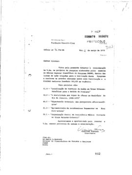 Ofício de Vinicius da Fonseca (presidente da Fiocruz)  para Mario B. Machado (diretor da Finep) a...
