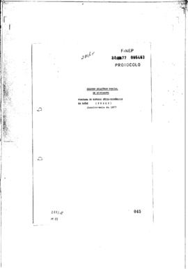Segundo relatório parcial de atividades Peppe: janeiro a maio 1977