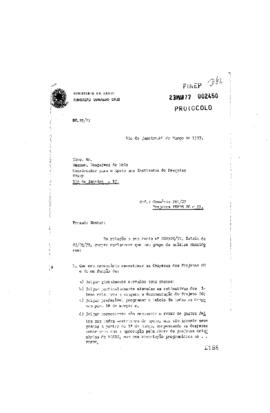 Carta de Antonio Sergio da Silva Arouca (Coordenador do Peses/Peppe) para Emanuel Gonçalves de Me...
