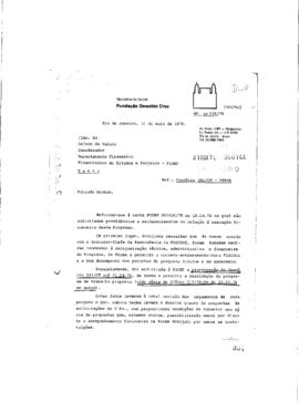 Carta de Luiz Clemente Mariani Bittencourt (coordenador do Peses/Peppe)  para Delson de Valois (C...