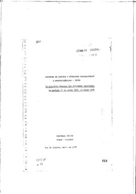 Primeiro relatório parcial do Peppe - março 1977 até março 1978