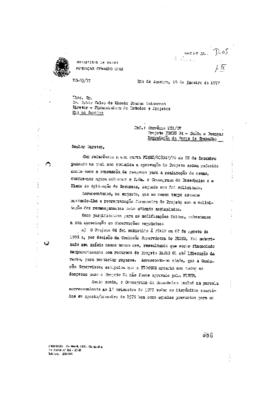 Carta de Antônio Sergio da Silva Arouca; Tatiana Lins e Silva (Coordenador do Peses/Peppe; coorde...