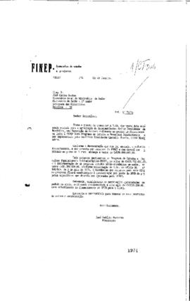 Carta de José Pelúcio Ferreira (presidente da Finep) para José Carlos Seixas (Secretário Geral do...