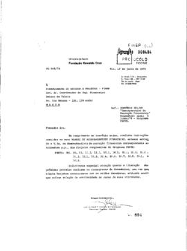 Carta de Luiz Clemente Mariani Bittencourt (coordenador do Peses/Peppe) para Delson de Valois (Ch...
