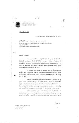 Carta de Guilardo Martins Alves; Antonio Sergio da Silva Arouca (Presidente da Comissão Superviso...