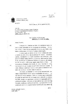 Carta de Antonio Sérgio da Silva Arouca (coordenador do Peses) para Fabio Celso de Macedo Soares ...