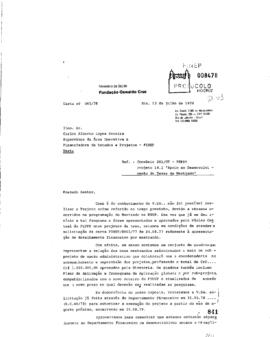 Carta de Luiz Clemente Mariani Bittencourt (coordenador do Peses/Peppe) para Carlos Alberto Perei...