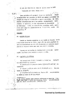 Avaliação dos projetos do Peses em 11 de março de 1977