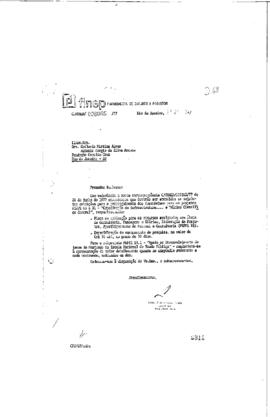Carta de Carlos Antonio Lopes Pereira (supervisor da área operativa B da Finep) para Antonio Serg...