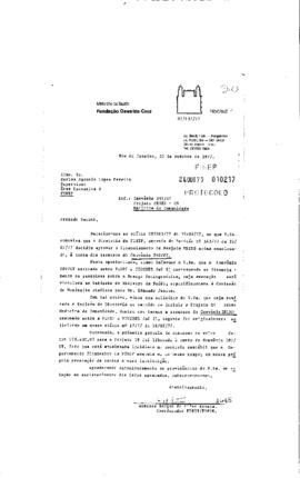 Carta de Antonio Sergio da Silva Arouca (coordenador do Peses/Peppe) para Carlos Antonio Lopes Pe...