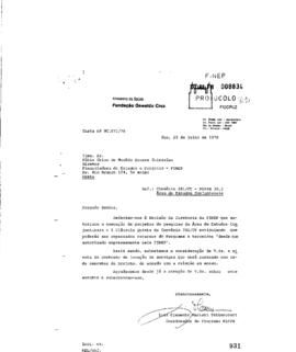 Carta de Luiz Clemente Mariani Bittencourt (coordenador Peppe) para Fabio Celso de Macedo Soares ...