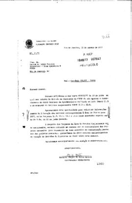 Carta de Antonio Sergio da Silva Arouca (Coordenador do Peses/Peppe) para Carlos Antonio Lopes Pe...